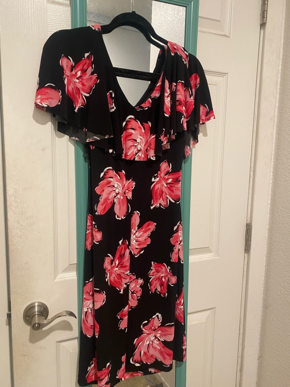 Pink tropical flower dress